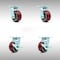 Service Caster 4 Inch SS Poly on Aluminum Swivel Caster Set with Roller Bearings 2 Brakes SCC SCC-SS30S420-PAR-2-TLB-2 - alternate 1